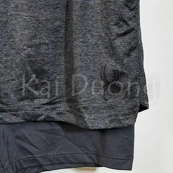 Spyder Men's tech Knit short Black , Gray - Picture 2 of 16